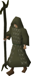 The full Ahrim's robes on a male body.