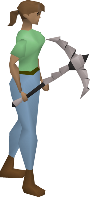 3rd age pickaxe equipped female.png